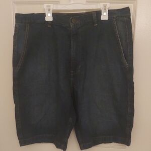 Banana Republic Dark Blue Denim Cargo-Style Shorts